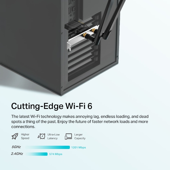 TP-Link Archer TX20E AX1800 Wi-Fi 6 Bluetooth 5.2 PCIe Wireless Ethernet Lan Adapter