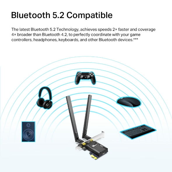 TP-Link Archer TX20E AX1800 Wi-Fi 6 Bluetooth 5.2 PCIe Wireless Ethernet Lan Adapter