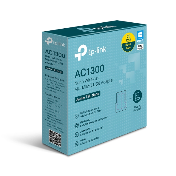 TP-Link Archer T3U Nano AC1300 Wireless MU-MIMO Wi-Fi Adapter Dual Band