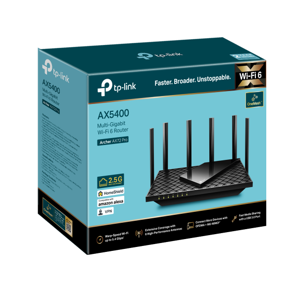 TP-Link Archer AX72 Pro AX5400 Dual-Band Gigabit Wi-Fi 6 Router