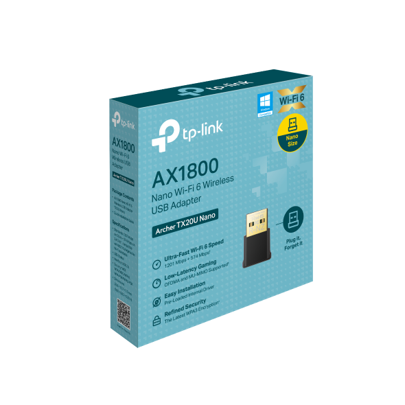TP-Link Archer TX20U Nano AX1800 USB WiFi 6 Adapter