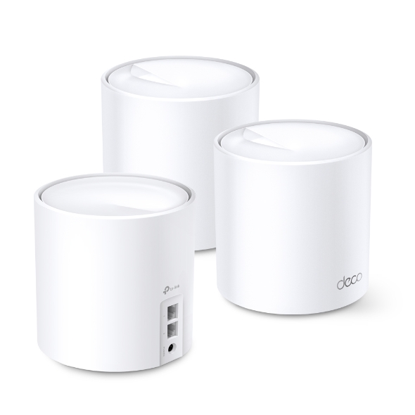 TP-Link Deco X20 (3-Pack) AX1800 Whole Home Mesh Wi-Fi System, Next-Gen Wi-Fi 6, ODFMA, MU-MIMO, HomeCare Build-in Antivirus, Parental Control, Compatible with