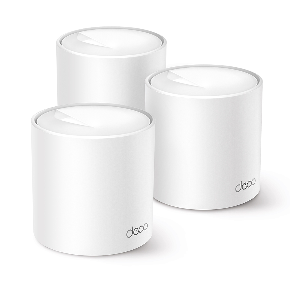 TP-Link Deco X10 (3-Pack) AX1500Mbps Whole Home Mesh WiFi 6 System, AI-Driven, Coverage up to 5600ft², WiFi Router, Extender Booster, Gaming & 4K