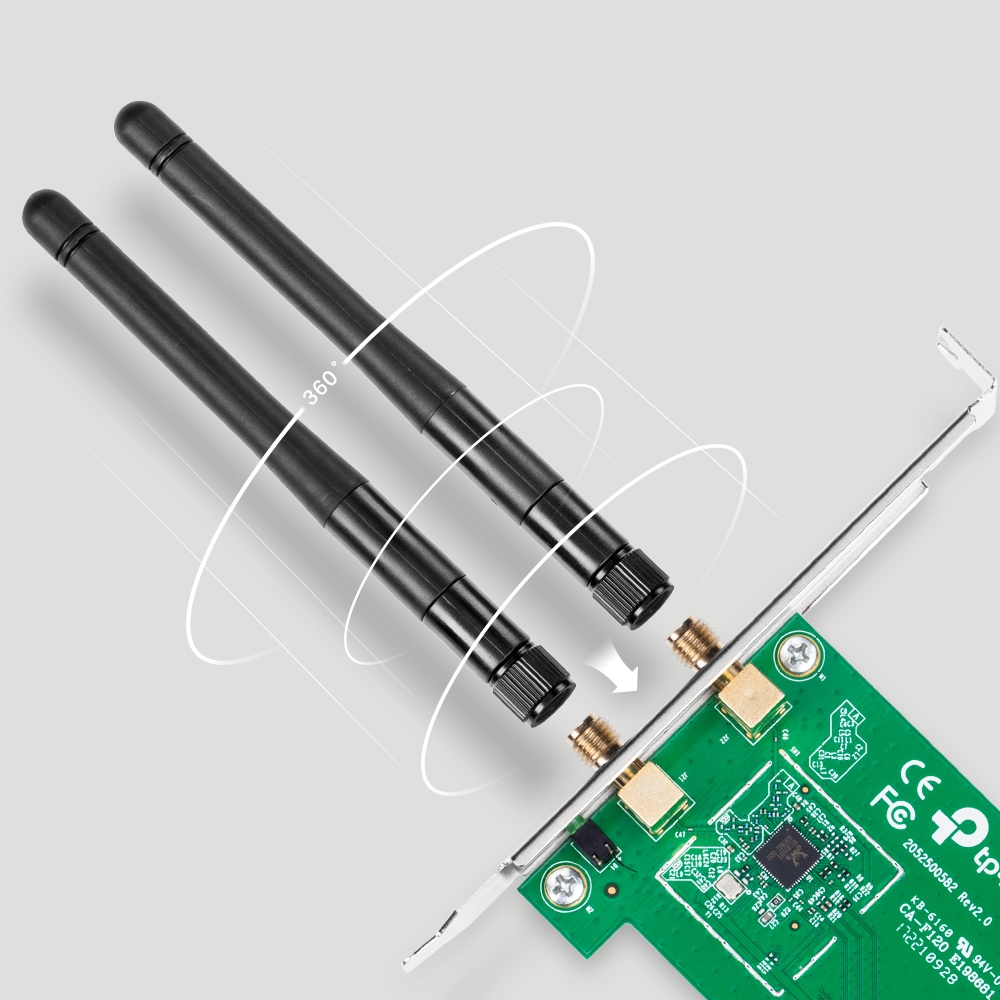 TP-Link TL-WN881ND 300 Mbps Wireless N PCI Express Adapter, PCIe Network Interface Card
