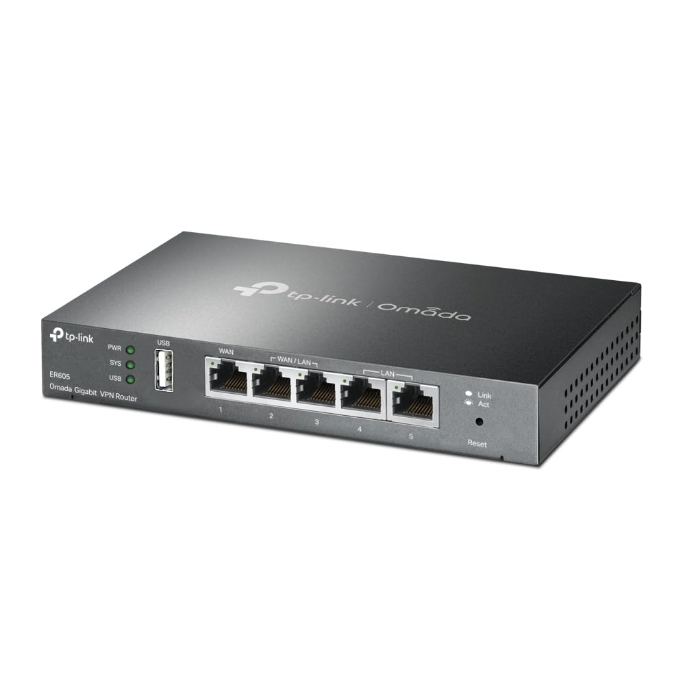TP-Link ER605 (TL-R605) Multi-WAN Wired Single_Band 1000 Mbps VPN Router