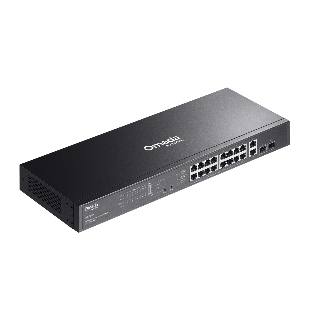 TP-Link Omada ES220GMP 20 Ports Gigabit Easy Managed Switch 16-Port PoE+, 250W PoE Budget, 2X Gigabit RJ45+2 X Gigabit SFP