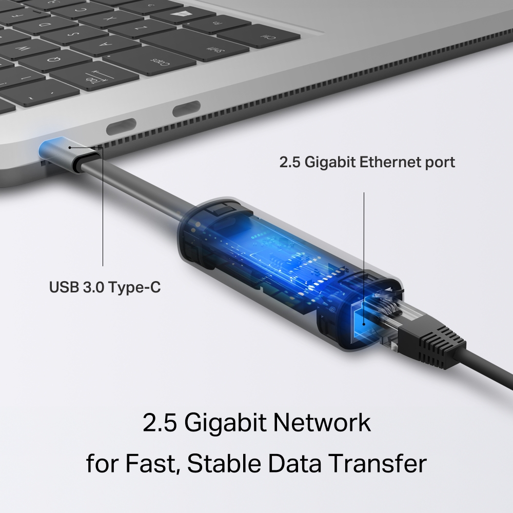 TP-Link UE302C USB Type-C to 2.5Gbps Gigabit Ethernet Network Adapter
