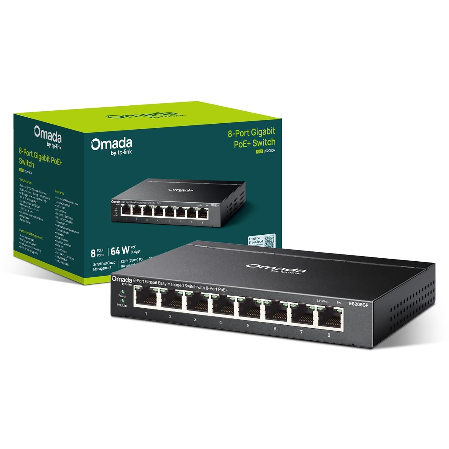 TP-Link ES208G Omada 8 Port Gigabit Network Ethernet Switch